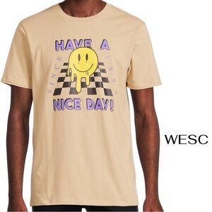 WESC Tan Graphic T Shirt | Oversized | Super Soft | XL